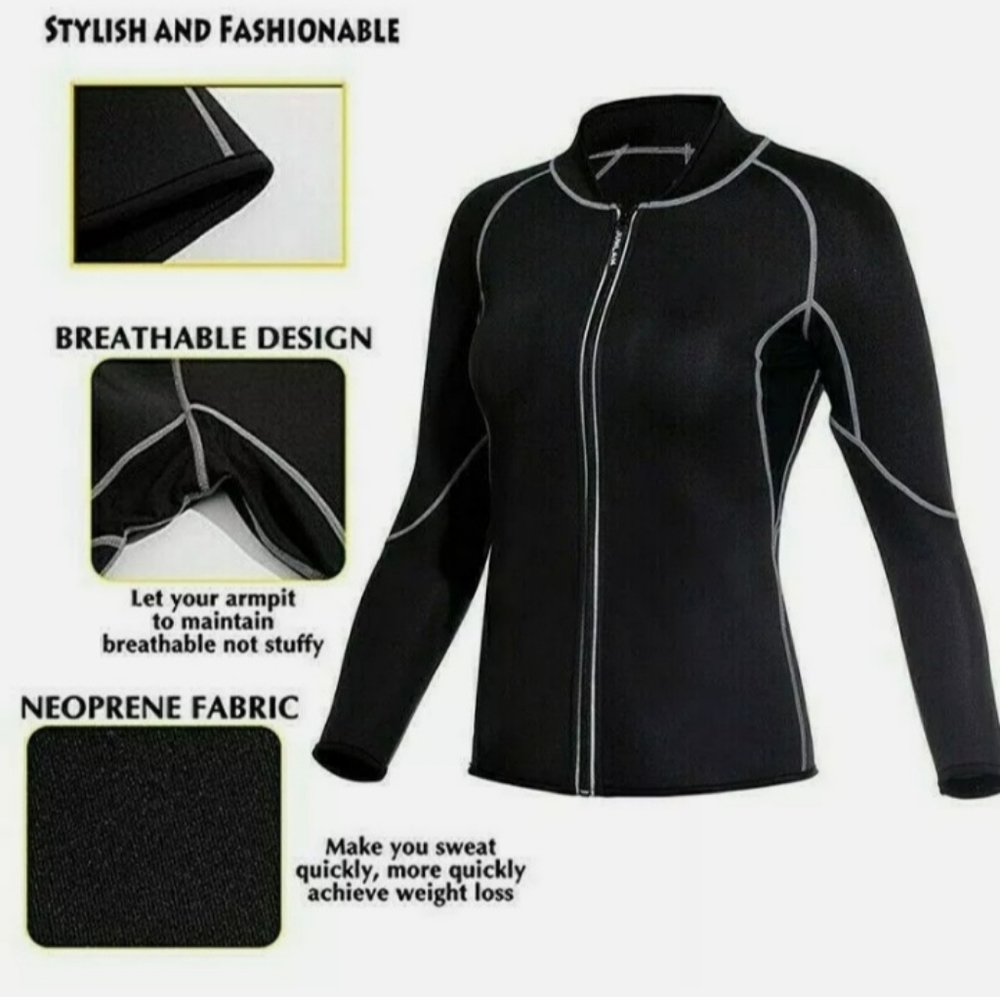 Women's Long Sleeve Sweat Body Fitness Shaper XL